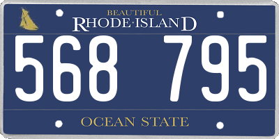 RI license plate 568795