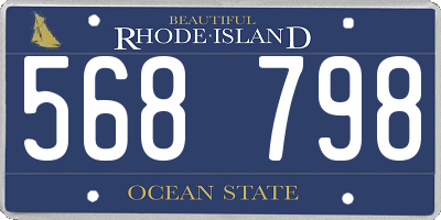 RI license plate 568798