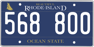 RI license plate 568800
