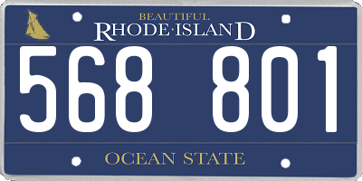 RI license plate 568801