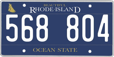 RI license plate 568804