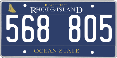RI license plate 568805
