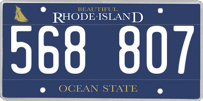 RI license plate 568807