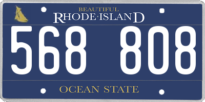 RI license plate 568808
