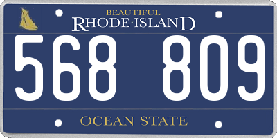 RI license plate 568809