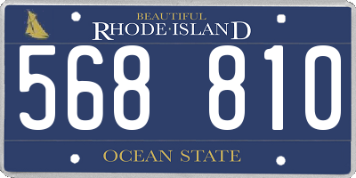 RI license plate 568810