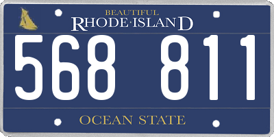 RI license plate 568811