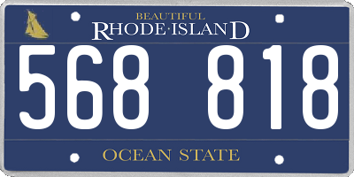 RI license plate 568818