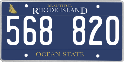 RI license plate 568820