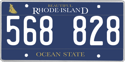 RI license plate 568828