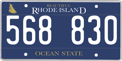 RI license plate 568830