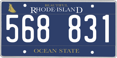 RI license plate 568831