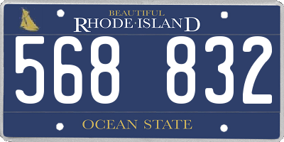 RI license plate 568832