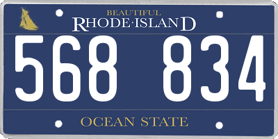 RI license plate 568834