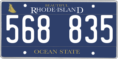 RI license plate 568835