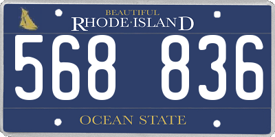 RI license plate 568836