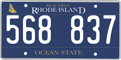 RI license plate 568837