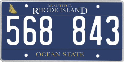 RI license plate 568843