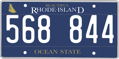 RI license plate 568844