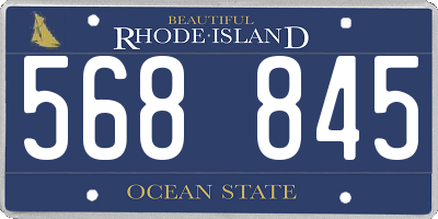 RI license plate 568845