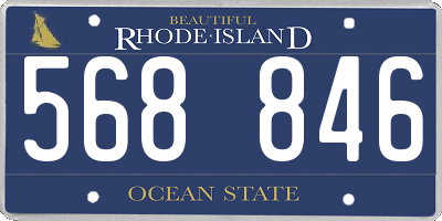 RI license plate 568846