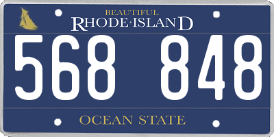 RI license plate 568848