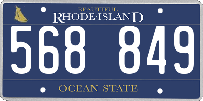 RI license plate 568849