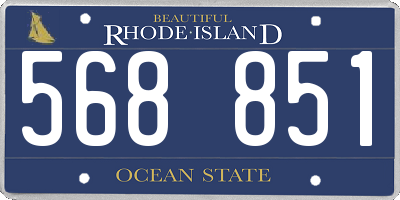 RI license plate 568851