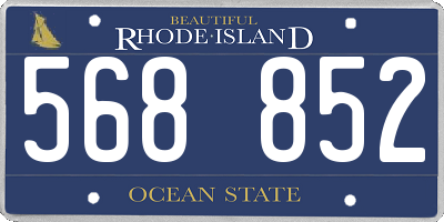 RI license plate 568852