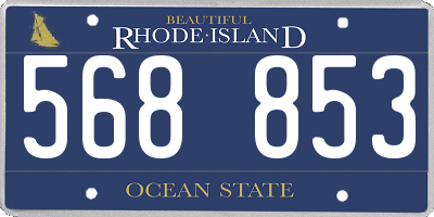 RI license plate 568853