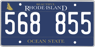 RI license plate 568855