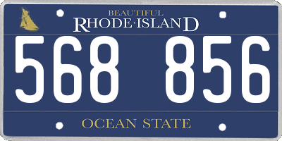 RI license plate 568856
