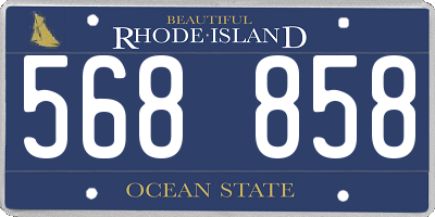 RI license plate 568858