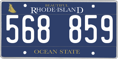RI license plate 568859