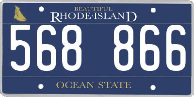 RI license plate 568866