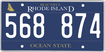 RI license plate 568874