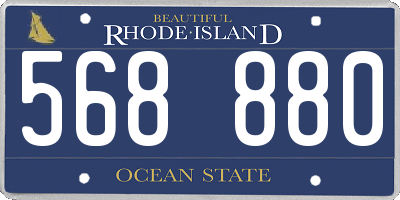 RI license plate 568880