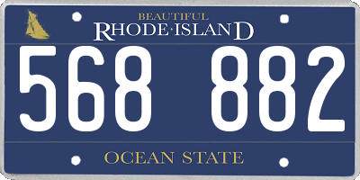 RI license plate 568882