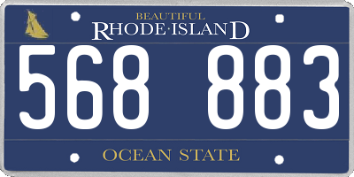 RI license plate 568883