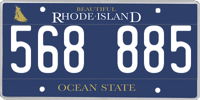 RI license plate 568885