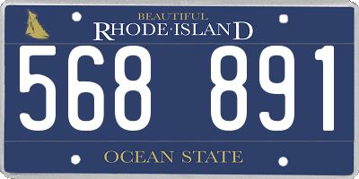 RI license plate 568891