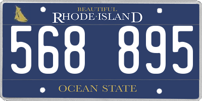 RI license plate 568895