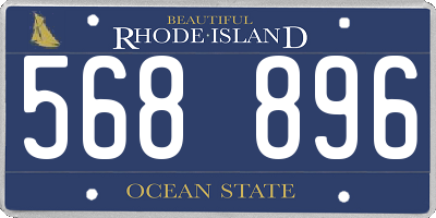 RI license plate 568896