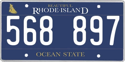 RI license plate 568897