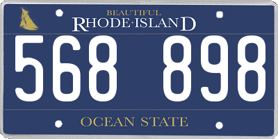 RI license plate 568898