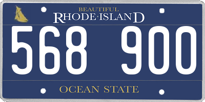 RI license plate 568900