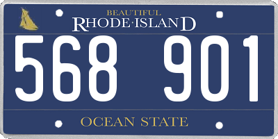 RI license plate 568901