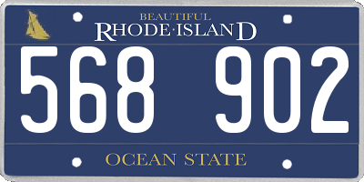 RI license plate 568902