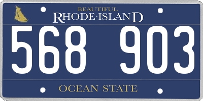 RI license plate 568903