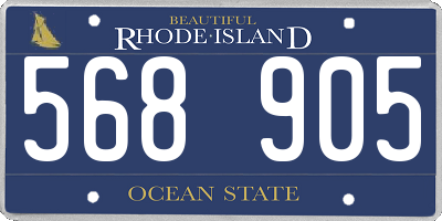 RI license plate 568905